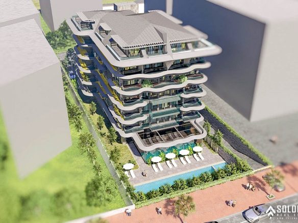 Beachfront Luxury Flats Close to Amenities in Tosmur - Alanya - Antalya - Turkey