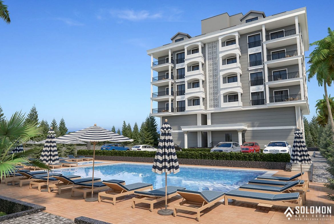 Sea View Real Estate in a Complex with Rich Facilities in Kargıcak - Alanya - Antalya - Turkey