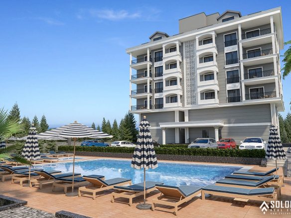 Sea View Real Estate in a Complex with Rich Facilities in Kargıcak - Alanya - Antalya - Turkey