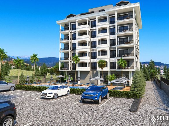 Sea View Real Estate in a Complex with Rich Facilities in Kargıcak - Alanya - Antalya - Turkey
