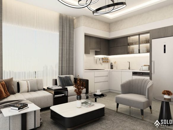 Sea View Real Estate in a Complex with Rich Facilities in Kargıcak - Alanya - Antalya - Turkey