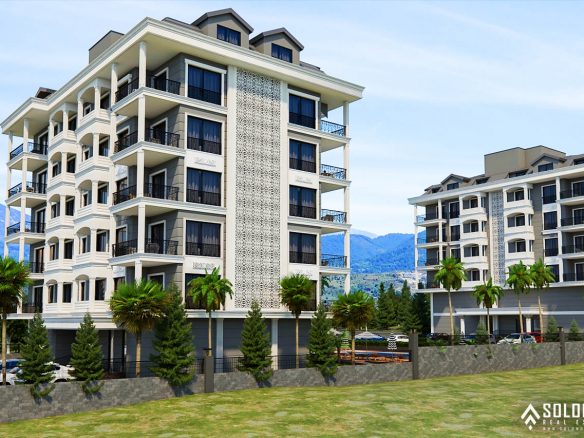 Sea View Real Estate in a Complex with Rich Facilities in Kargıcak - Alanya - Antalya - Turkey