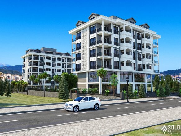 Sea View Real Estate in a Complex with Rich Facilities in Kargıcak - Alanya - Antalya - Turkey