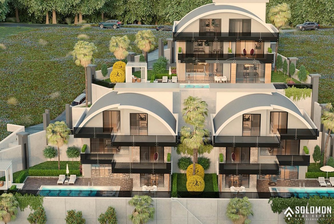 Villas with Astonishing Views in the Center of Alanya - Tepe - Antalya - Turkey