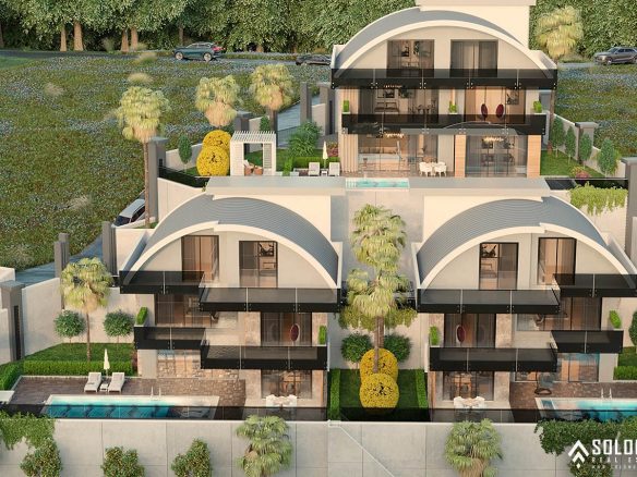 Villas with Astonishing Views in the Center of Alanya - Tepe - Antalya - Turkey