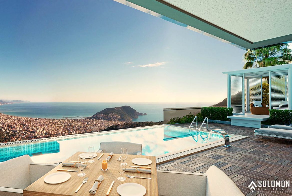Villas with Astonishing Views in the Center of Alanya - Tepe - Antalya - Turkey