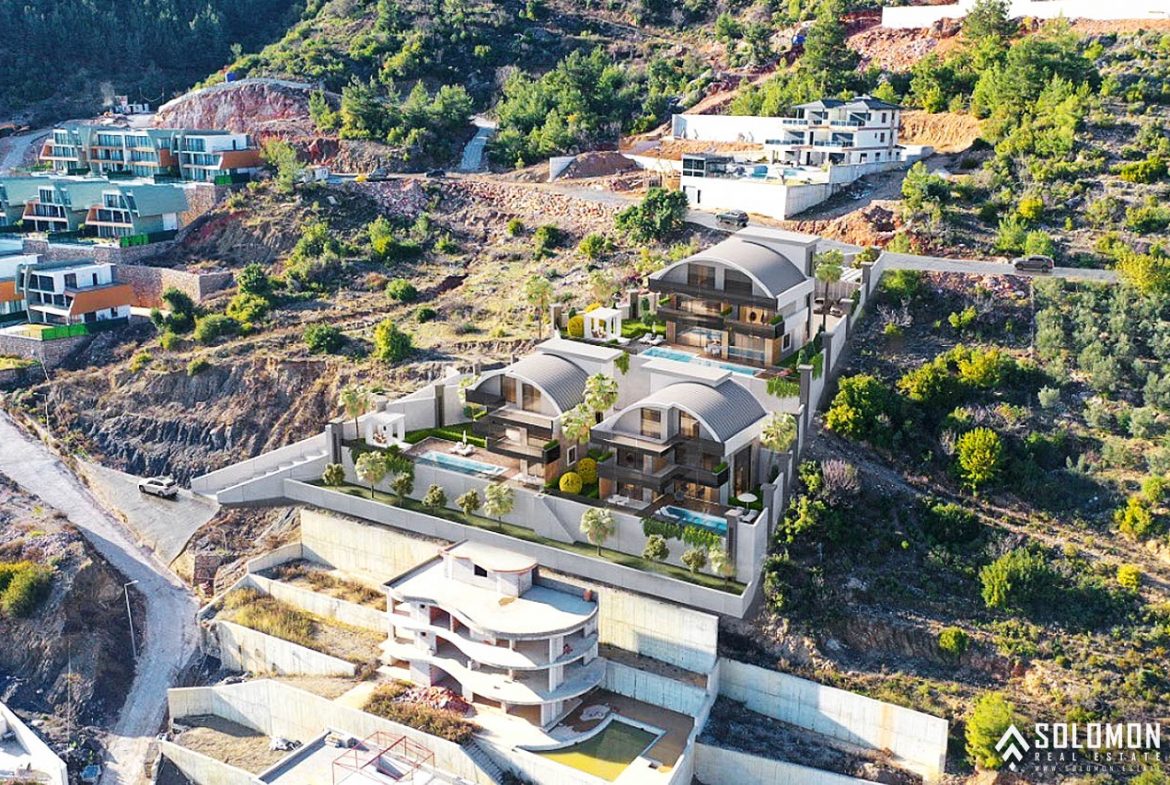 Villas with Astonishing Views in the Center of Alanya - Tepe - Antalya - Turkey
