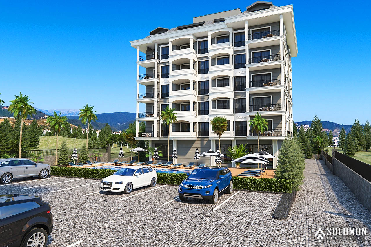 Sea View Real Estate in a Complex with Rich Facilities in Kargıcak - Alanya - Antalya - Turkey
