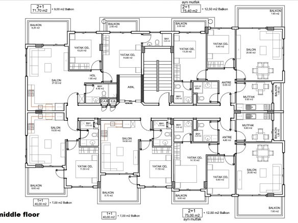 Sea View Real Estate in a Complex with Rich Facilities in Kargıcak - Alanya - Antalya - Turkey