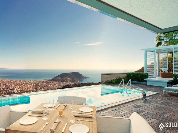 Villas with Astonishing Views in the Center of Alanya - Tepe - Antalya - Turkey