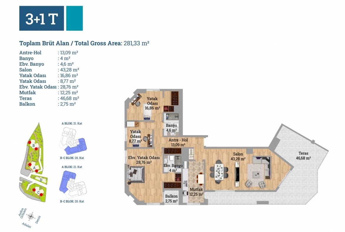 Sea View Apartments in a Luxurious Project in Kartal - Istanbul - Marmara - Turkey